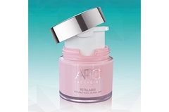 Image The refillable glass jar in pink from APC Packaging.